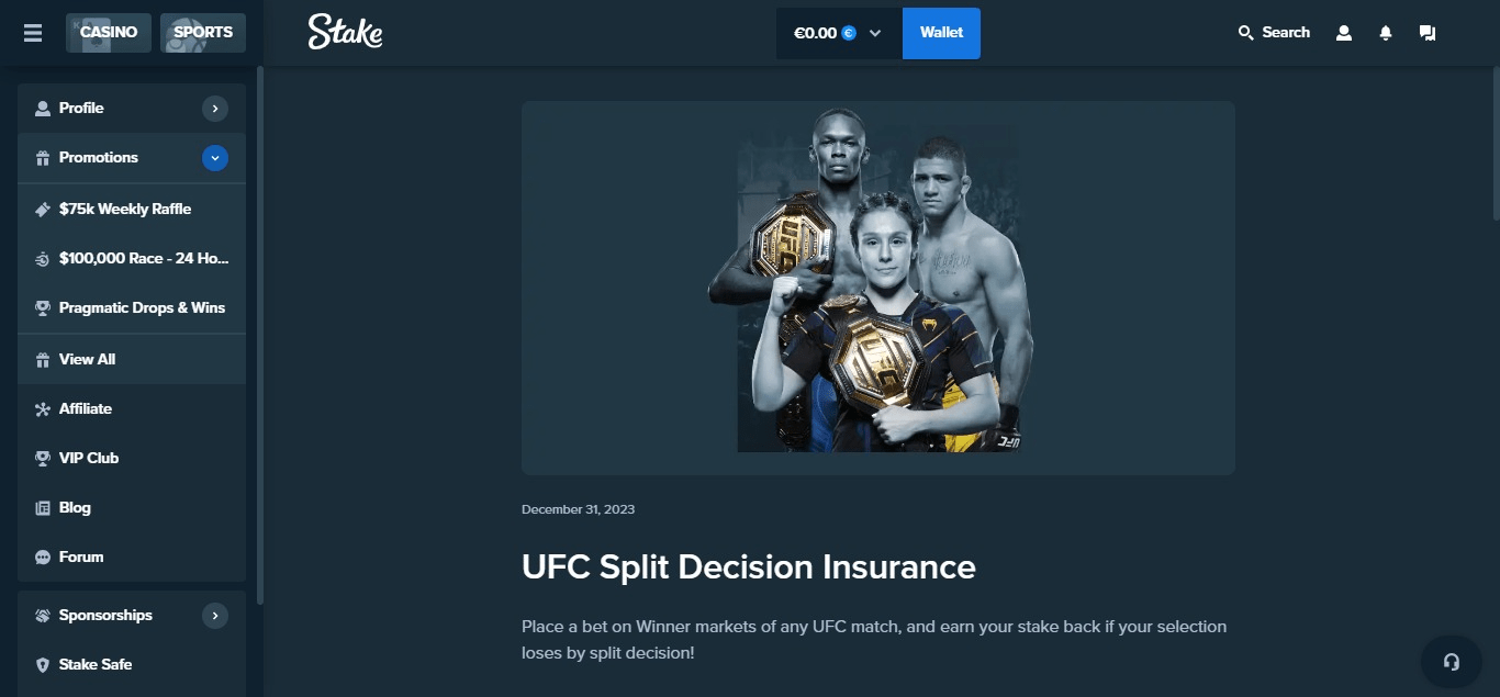 UFC Split Decision Insurance